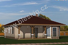Projekt bungalovu V - dům je jednopodlažní s ideální dispozicí